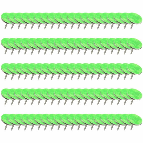 Outdoor Reflective Flat Head Nails At Night Multi-specification Five-color Optional Round Nails Fixed By Field Night Marks