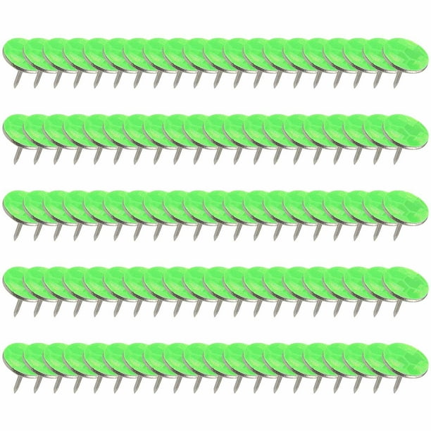 Outdoor Reflective Flat Head Nails At Night Multi-specification Five-color Optional Round Nails Fixed By Field Night Marks
