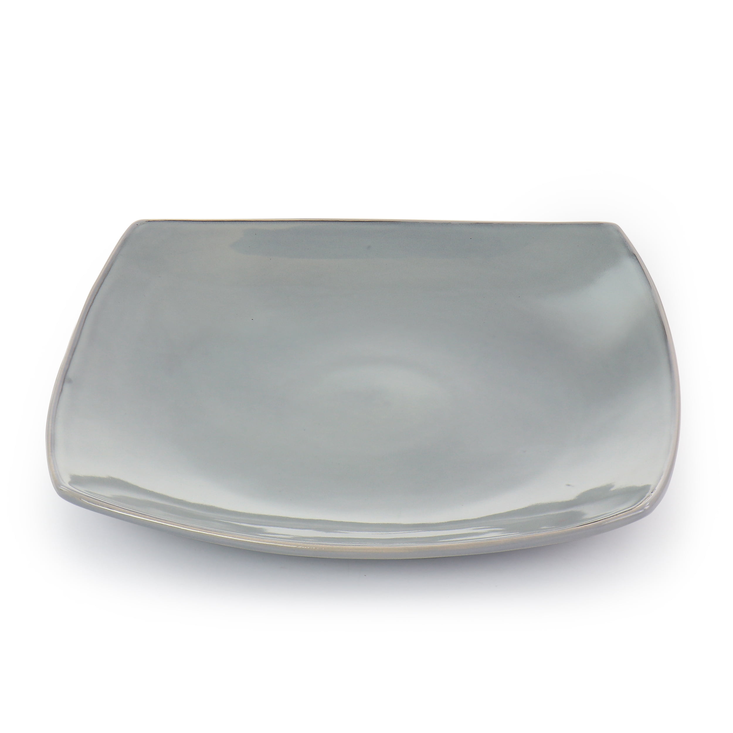 GBS 16 Pieces Stoneware Dinnerware Set in Light Grey