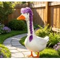 thumbnail image 4 of Porch Goose Wig for 23 Inch Goose Statue, Funny Goose Hairpiece Decoration, Removable Goose Accessories with Elastic Fit, Outdoor Garden Yard Patio Lawn Goose Decor, 4 of 5