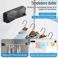 thumbnail image 3 of Tendedero Retractil Pared, Tendedero Retractil para Ropa, Tendedero Ropa Ajustable 5.2 M, Tendederos Retractiles Exterior Interiores con Capacidad de 25 KG, Fácil Instalación, 3 of 6