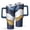 Blue Gold Marble, variant on OBREWU Black and White Mushroom Tumbler with Handle and Lid,Black and White Mushroom 40oz Double Wall Vacuum Insulated Tumbler,Cups Gift for Women and Men