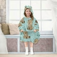 thumbnail image 7 of Wearable Blanket with Sleeves and Pocket Oversized Hooded Sweatshirt 3-14 YR Cute Otter Pattern S, 7 of 7