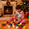 thumbnail image 7 of ELUTONG Boy's Christmas Pajamas，2 Sets of Kids' Cotton Long Sleeve Sleepwear with Santa Claus、Car and Astronaut for Boys Girls 2-12T, 7 of 7