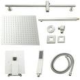 thumbnail image 6 of Logmey 10 inch Rainfall Shower Head and Handheld Shower Head with Sliding Bar,Brushed Nickel, 6 of 10