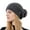 Dark Gray, variant on Women's Winter Knit Slouchy Beanie Hat with Pom Pom & Side Button Warm Ribbed Skull Cap for Cold Weather Pink One Size