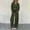 Army Green, variant on AOOCHASLIY Women Suits Womens Fall Track Suits 3 Piece Outfits Matching Sets Ribbed Knit Cardigan Cropped Tank Tops Wide Leg Pants