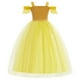thumbnail image 5 of Vestidos de princesa bella para niños, disfraz de fiesta de cumpleaños para niñas, ropa de flores de Halloween, disfraz de fantasía de La Bella y La Bestia, 5 of 5