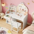 thumbnail image 4 of Bingirl Vanity with Lights 2 in 1 Princess Makeup Vanity Desk, 4 of 9