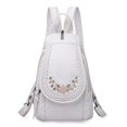 thumbnail image 3 of Mochila pequeña, bolso de pecho multifuncional, bolso de hombro, mochila de cuero suave de PU, mochila de moda para mujer, 3 of 5