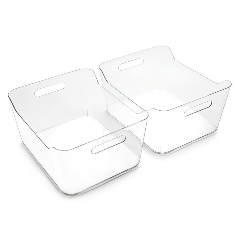 BINO | Plastic Storage Bins, Small | THE CURVE COLLECTION | Multi-Use  Organizer Bins | Storage Containers Kitchen, Pantry and Home Organization 