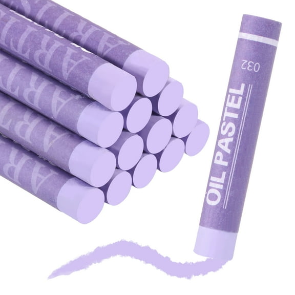 Uxcell Soft Oil Pastels, Oil Pastel Crayons Vibrant Color Blendable Art Supplies for Painting Drawing Blending Painting Artists Beginners Professional(Light Purple, Pack of 16)