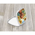 thumbnail image 2 of Redbone Coonhound in Sunflowers Compact Mirror 2.75 in x 3 in, 2 of 4