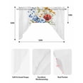 thumbnail image 5 of Red Flower Swag Valances for Windows, Small Curtains Drapes, 4th of July Patriotic Blue Poppy Floral Daisy Kitchen Window Curtains Over Sink Window Treatment Valance for Bedroom/Bathroom 56"x36", 5 of 5