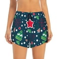 thumbnail image 4 of Lsque Christmas Printed Women's Running Shorts with Liner Pockets,Elastic Quick Dry Workout Athletic Gym Yoga Shorts,Womens High Waist Shorts-Medium, 4 of 9