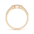 thumbnail image 2 of ANGARA Natural 0.05 Ct. Diamond Halo Engagement Ring in 14K Rose Gold for Women (Ring Size: 7.5), 2 of 8