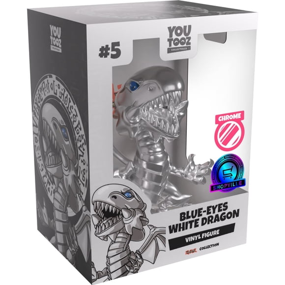 Youtooz x Shopville Exclusive: Yu-Gi-Oh Collection - Chrome Blue-Eyes White Dragon - Vinyl Figure #5 [Limited Edition - 750 Made]