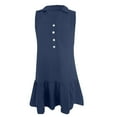 thumbnail image 4 of OSOLU Women Casual V-Neck Sleeveless Dress Button Front Solid Color Everyday Summer Spring Basic Dresses Soft Sundress Vacation 2025 Elegant Classy Dresses, 4 of 5