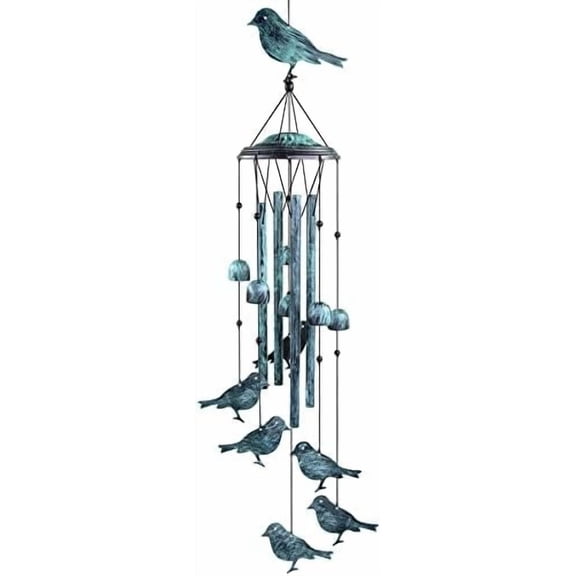 Bird Wind Chimes for Outside, Outdoors Wind Chimes with 4 Large Aluminum Tubes & S Hook - Outdoor Clearance Hanging Decor for Garden, , Backyard or Porch