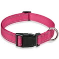 thumbnail image 3 of Reflective Dog Collar with Buckle Adjustable Safety Nylon Collars for Small Medium Large Dogs, Pink S, 3 of 3