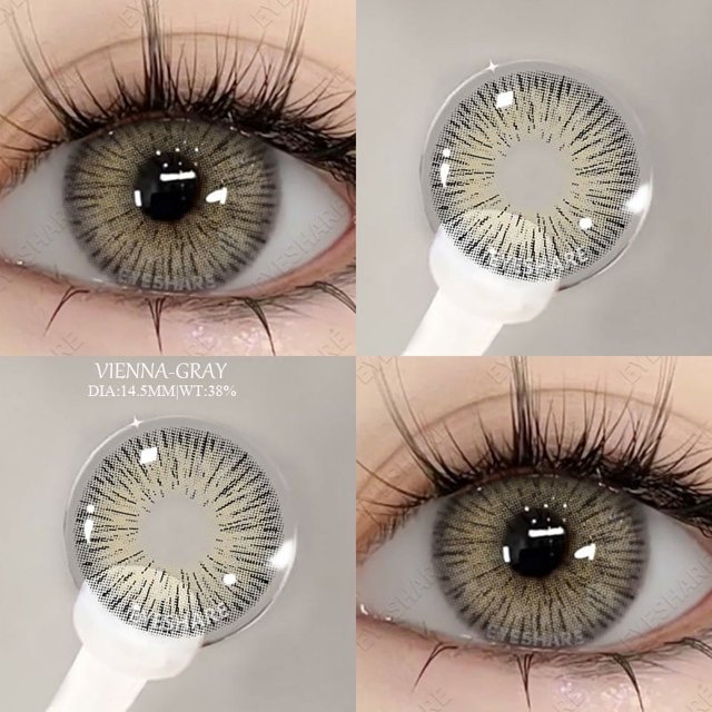 EYESHARE 2pcs Nuevo Color Lentes De Contacto Para Los Ojos Gris Lente Anual De La Moda Azul Maquillaje De