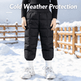 thumbnail image 4 of lcziwo Boys Girls Elastic Windproof Down Pants Winter Thick Warm Snow Pants for Outdoor, 4 of 10