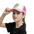 thumbnail image 5 of PAYOHTO Kids Leaves Palm Tree Baseball Hat Back Adjustable Mesh Breathable Hats Pink Trucker Cap Outdoor Fishing Sun Caps for Boys or Girls ages 4-10, 5 of 9