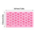 thumbnail image 3 of 55 Cavity Heart Shaped Silicone Molds, Non Stick Baking Molds for Chocolate Truffles and Candy, Flexible Ice Trays for Home Baking and Freezing Daily Kitchen Use, 7.4*4.3in, Pink, 3 of 6