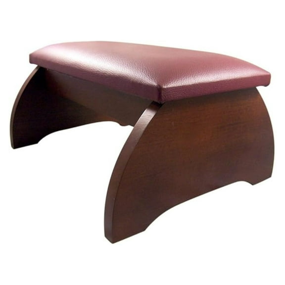 Prayer Kneeler - Maple Hardwood Bedside Kneeling Bench - 8 Inch Walnut Stain - Church, Home, Personal Devotion - 16x12.5x6.5 Inch