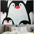thumbnail image 2 of Orinice Penguins Red Nose Cute Tapestry Wall Hanging Unique Style Graphic Tapestries Home Wall Decor Art for Living Room Bedroom Apartment Farmhouse Dorm 40x30inch, 2 of 6