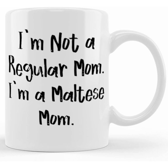 Useful Maltese Dog Camper Mug, I'm Not A Regular Mom. I'm A Maltese Mom., Beautiful Gifts For Pet Lovers, Christmas Gifts, Ceramic Novelty Coffee Mugs 11oz, 15oz Mug, Tea Cup, Gift