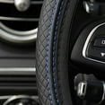 thumbnail image 2 of 15\" Auto Car Steering Wheel Cover Breathable Leather Anti-slip Accessories Black, 2 of 10