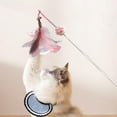 thumbnail image 6 of YWMJZEU Cat Teaser Rod Sturdy Funny Pets Supplies Interactive for Exercise Training Jump white, 6 of 9