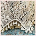 thumbnail image 2 of Retro Crochet Coffee Curtain Valance for Kitchen Window Boho Curtain Tiers Room Divider Knitting Doorway Curtain, 2 of 4