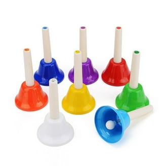 Handbell Hand Bells with 7pcs Jingle Bells Wood Handle Musical
