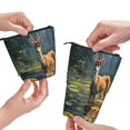 thumbnail image 3 of Lsque Peaceful Deer Lily Pond Pattern Telescopic Pencil Bag Pen Holder Stationery Case, Stand-up Retractable Transformer Bag Organizer, 3 of 6