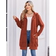 thumbnail image 3 of Zeagoo Women's Zip Up Hoodies Long Fleece Tunic Sweatshirts Casual Oversized Fall Coats Trendy Winter Hoodie, 3 of 6