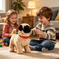 thumbnail image 4 of Simulation Dog Toy, Lifelike Stuffed Interactive Pet Toy, Stuffed Animals Electronic Puppy with Sound & Movable Limbs, for Birthday Party Holiday Gift Home Decor, 4 of 5