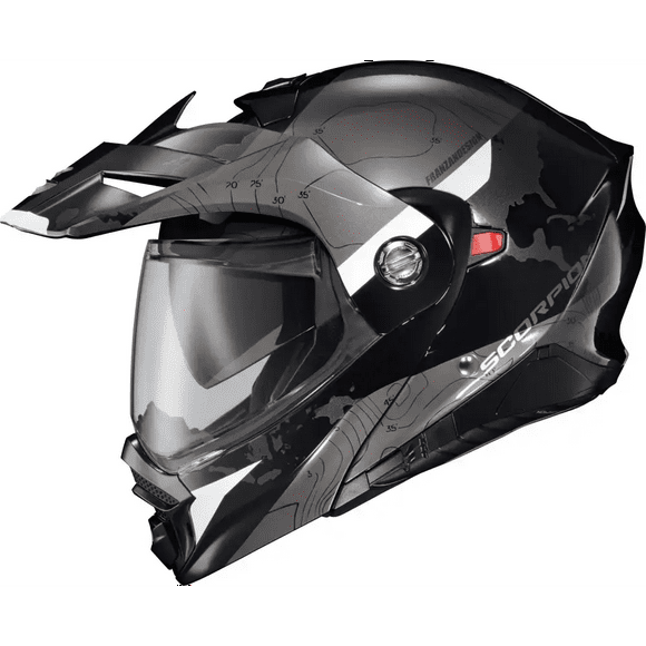 Scorpion EXO-AT960 Modular DS Motorcycle Helmet Gloss Black SM