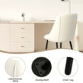 thumbnail image 4 of Modern Living Dining Chairs Set of 4 with Metal Black Legs, Cream White, 4 of 12