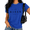 Blue, variant on Women's Easter Believer Gift Simple Serif Cross Resurrection Pure Faith Scripture Short Sleeve Crewneck white Tops