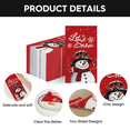 thumbnail image 3 of Sm:)e Let it Snow Snowman Christmas Paper Napkins 100pcs Winter Disposable Decorative Guest Napkins, Red, 3 of 7