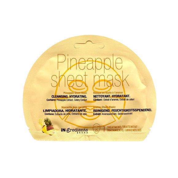 iN.gredients Pineapple Sheet Mask, Cleansing and Hydrating