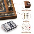 thumbnail image 4 of Juego de mesa Cribbage de madera con almacenamiento para viajes para niños y adultos, 4 of 7
