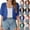 #01 Blue, variant on Women's 2026 Summer Chiffon Shrug Cardigans Open Front Short Sleeve Cropped Bolero Lightweight Sheer Cover Up for Evening Dress Wedding Party ,L,Dark Green