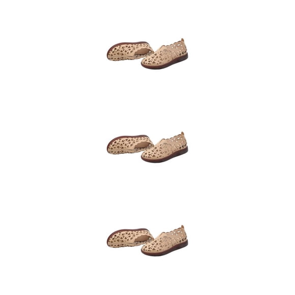 Qarigey Zapatos planos de mujer con estilo calzado cómodo y flexible para diario sandalias universales de mujer 2023 albaricoque transpirable Type1 NO1