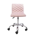 thumbnail image 6 of Impressions Vanity Eliza Diamond Quilted Swivel Vanity Chair with Adjustable Height (White Velvet), 6 of 6