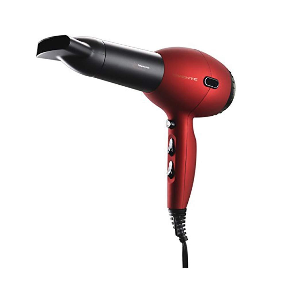 OVENTE Professional Hair Dryer with Diffuser, Black & Red X3400BR