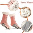 thumbnail image 2 of Ultra-thick Cashmere Slipper Home Socks,Slipper Socks With Non Slip Slipper, 2 of 5