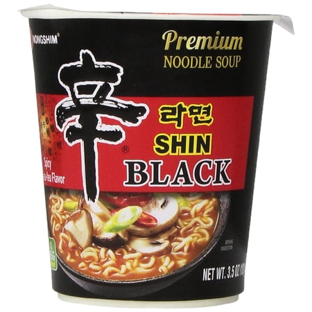 Nong Shim - Premium Korean Shin Noodle Cup - 3.5 Oz, Case of 6